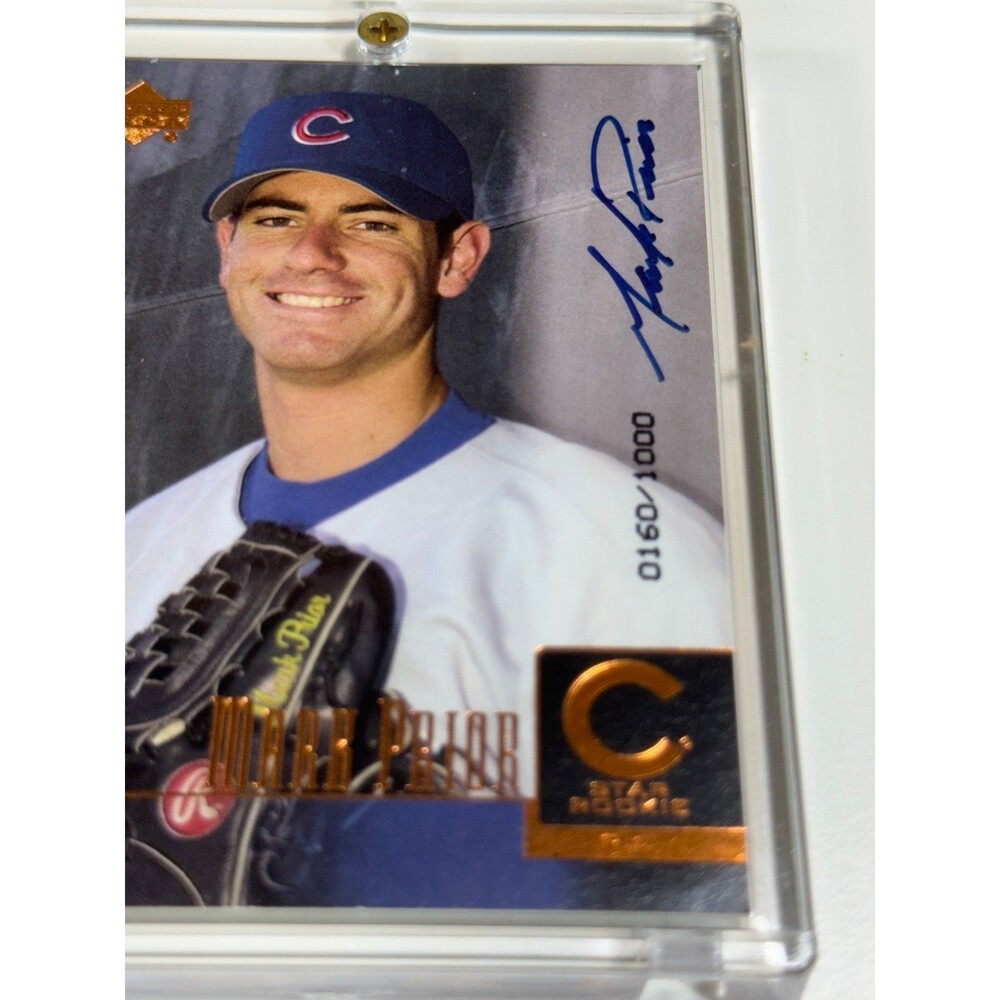Mark Prior 2001 Upper‎ Deck Prospect Premieres /1000 #102 Rookie Auto RC - Picture 4 of 7